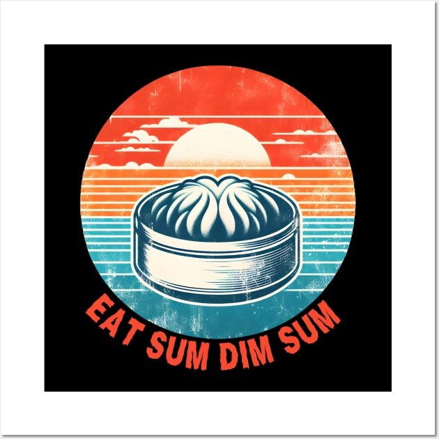 Dim sum vintage sunset Wall Art by Japanese Fever